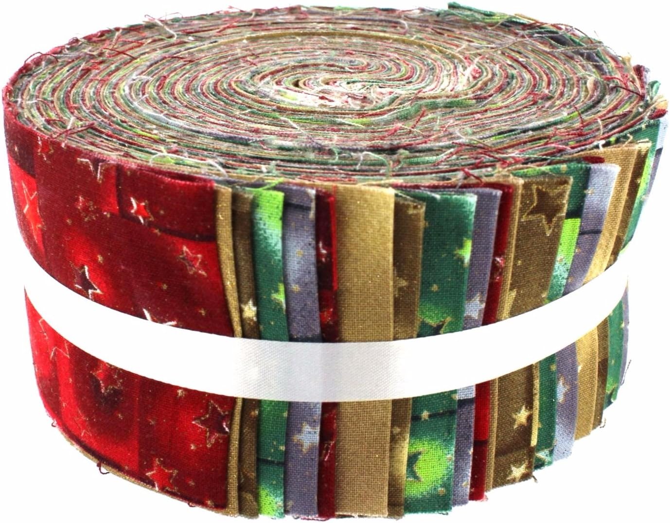 Fabric Freedom Christmas Stars Freedom Roll, 100% Cotton, Multicoloured, 13 x 13 x 7 cm