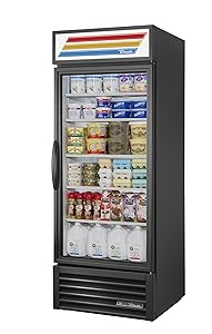 True GDM-26-HC-LD Single Swing Glass Door Merchandiser Refrigerator with Hydrocarbon Refrigerant and LED Lighting, Holds 33 Degree F to 38 Degree F, 78.625" Height, 29.875" Width, 30" Length