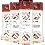 Amazon Brand - Solimo Body Oil Gel with Cocoa Butter, Paraben Free, 6.8 Fluid Ounce (Pack of 4)