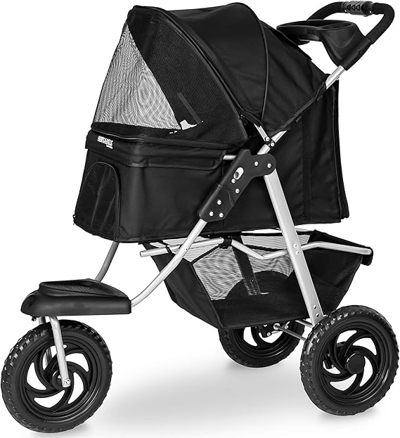 Paws & Pals Deluxe 3Wheels Foldable Pet Stroller Black Amazon.ca