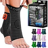 MODVEL 2-Pack Ankle Brace for Men and Women, Sprained Ankle Brace for Plantar Fasciitis Relief, Ankle Stabilizer Brace, Achil