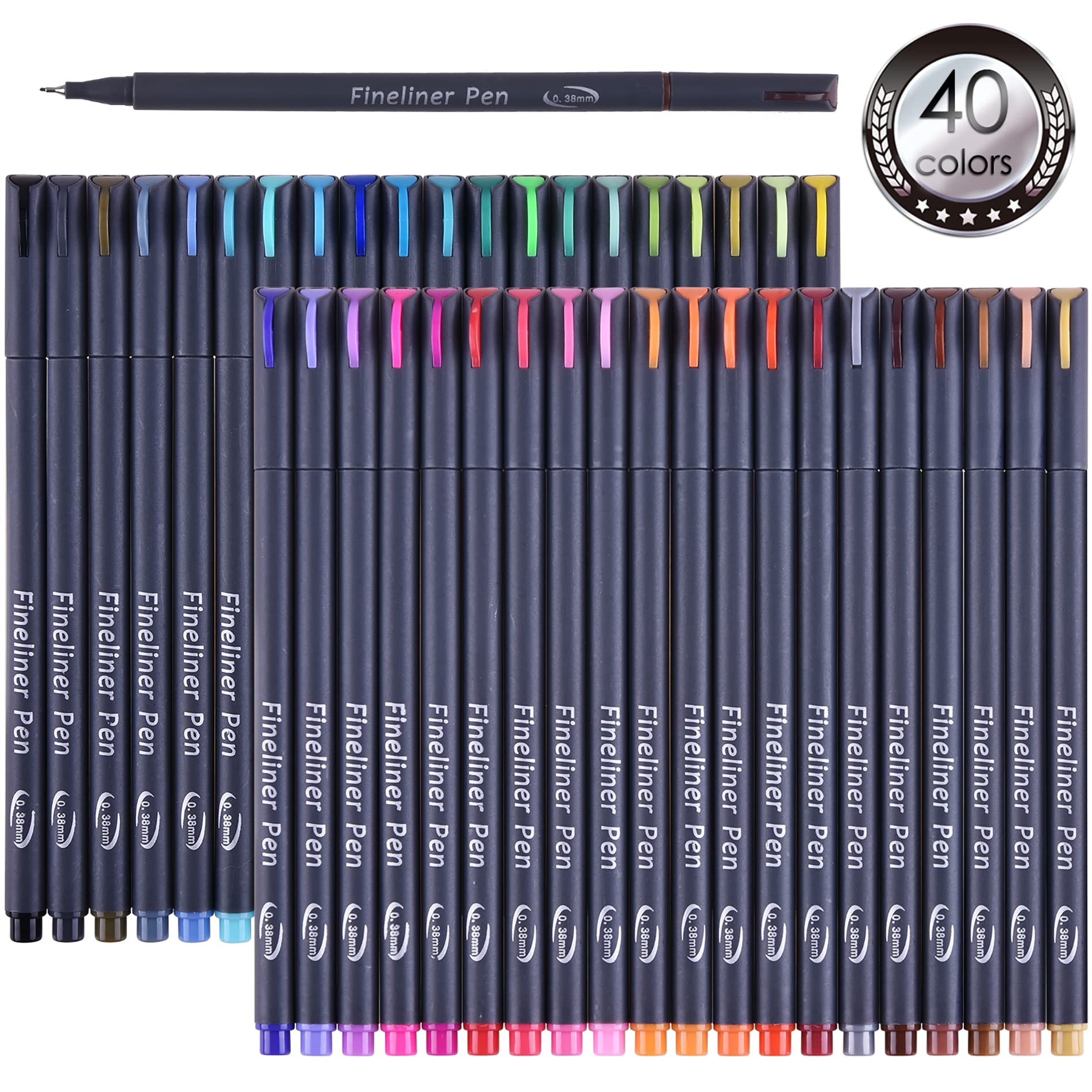 45 Pack Planner Colored Pens, 40 Colors Pens with 5 Stencils, Fineliners for Journal Planner Note Calendar Writing Coloring, Drawing, School Office Art Supplies