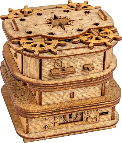 iDventure Cluebox Davy Jones Locker - Pirate Escape Room Puzzle Box
