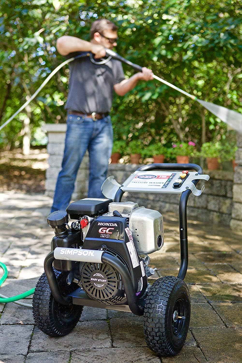 Simpson Cleaning MSH3125 MegaShot Gas Pressure Washer Powered by Honda GC190, 3200 PSI at 2.5 GPM, black: Garden & Outdoor