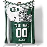 ANTKING New York J Blanket Gifts for Men Women Boy Throw Blanket Custom Name and Number