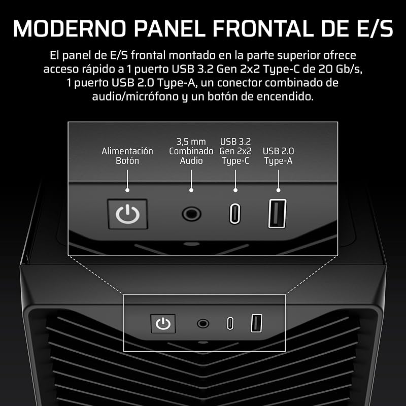 Caixa de PC 3200D RS Mid-Tower – Preto
