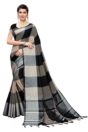Women Cotton Silk saree SDPL-GAMMA CHECKS