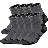 COOVAN Mens Ankle Athletic Socks Quarter Cushion Moisture Wicking Running Sports Work Socks 7 Pairs
