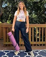 G4Free Yoga Pants with Pockets Wide Leg Trousers Women UK Dress Tall Dark Navy L view 3