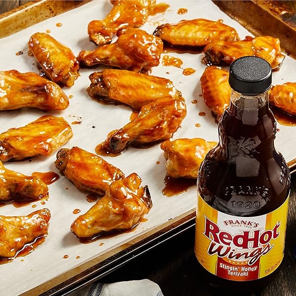 FRANK’S REDHOT STINGIN’ HONEY TERIYAKI WINGS SAUCE, 12 FL OZ