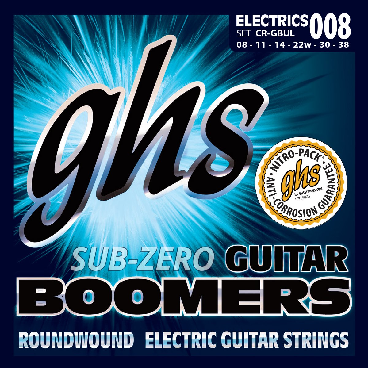 GHS Boomers Sub-Zero Ultra Light 8-38 Guitar String