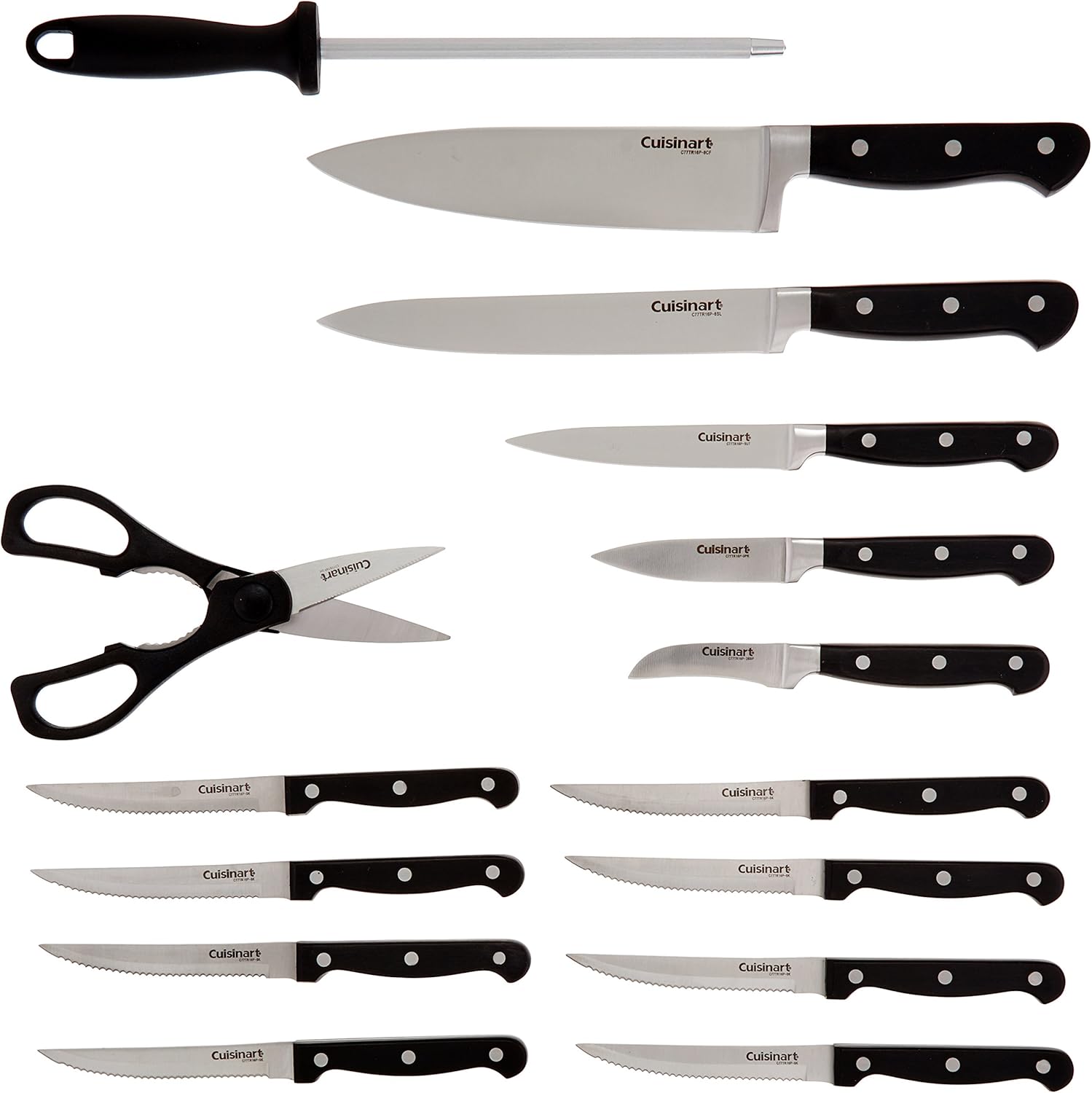 Cuisinart C77TR6PSK Triple Rivet Collection 6Piece Steak Knife Set, Black 86279089687 eBay