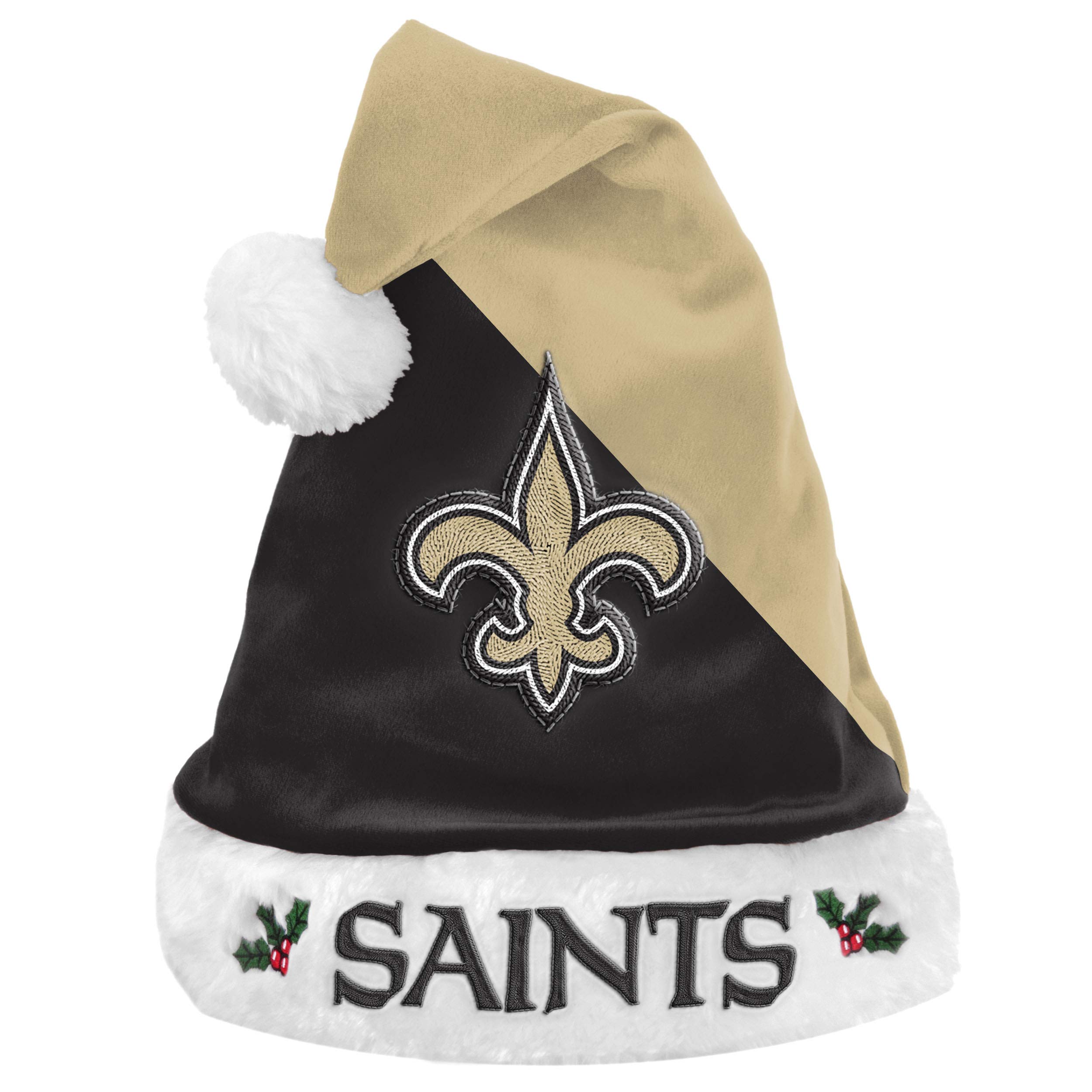 Forever Collectibles Foco NFL New Orleans Saints 2020 Basic Santa Claus Hat Santa Hat Christmas
