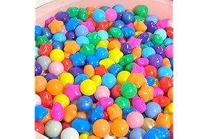 BBRUN Star Ball Pit Balls 200 & 500 & 1000 Play Plastic Balls for Ball Pit Playpen BPA- Free Crush Proof Crawling Tunnels Balls for Pet Dogs,Soft Plastic Pool Balls for Kids Birthday Party/Decorations