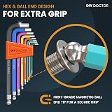 DIY Doctor 10-Piece Torx Key Set T9–T50 with Hole Tips, Color Coded view 2