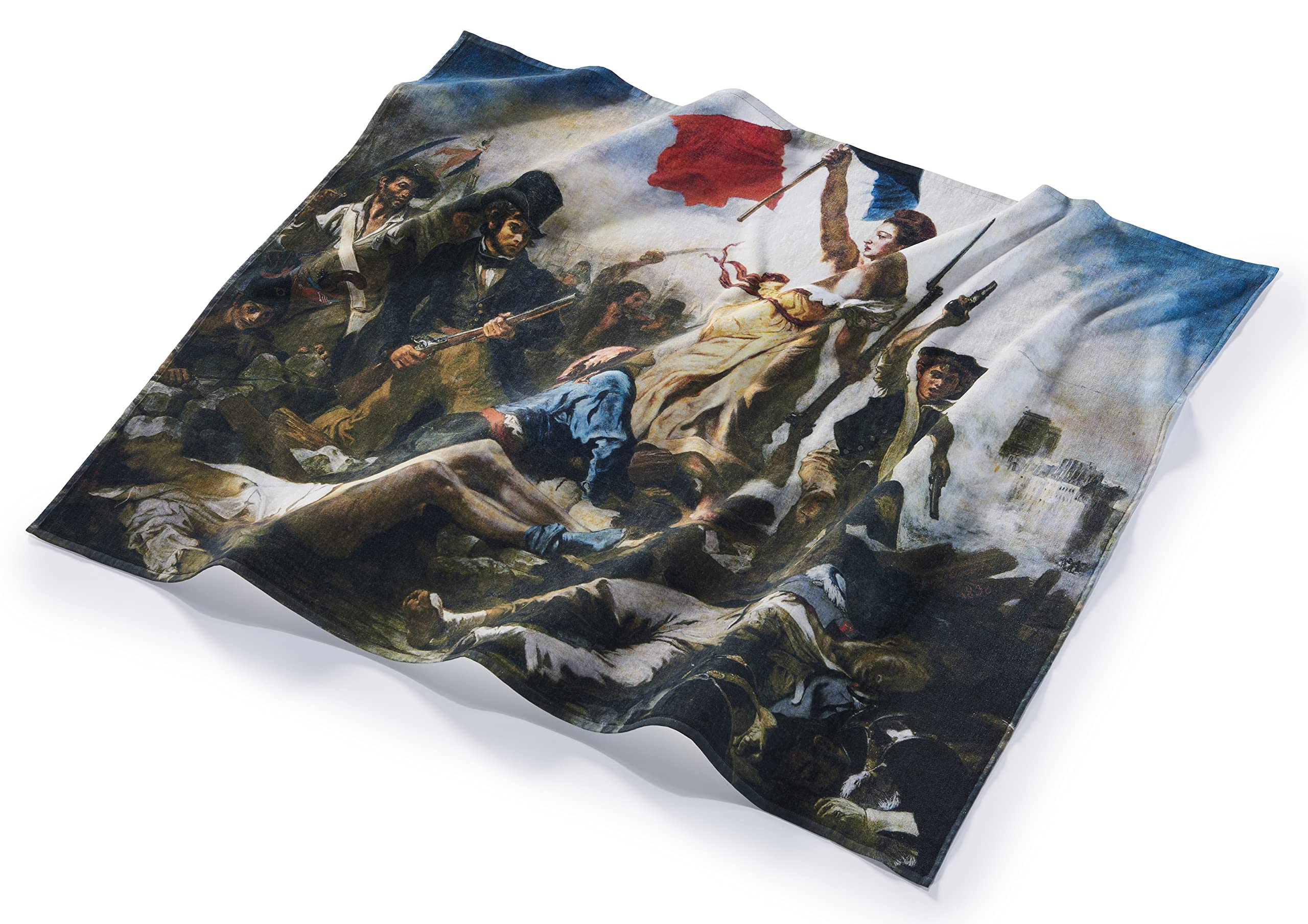 Musearta BT-ED-LP-V424226 Unisex Beach Towel with Liberty Leading The People by Artist Eugène Delacroix Cotton 120 x 150 cm