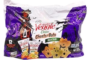 Sensible Portions, Veggie Chips, Ghosts and Bats, Sea Salt, 12 Count, Net wt. 6 Oz