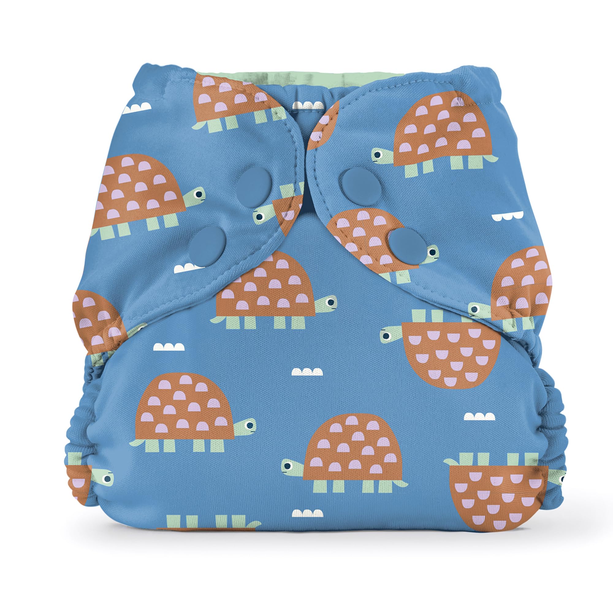 Photo 1 of Esembly Cloth Diaper Cover - Reusable Swim Diaper, Waterproof, Breathable - Adjustable Outer Layer Over Absorbent Inner for Blowout Protection - Turtles, Size 2 (18-35lbs)