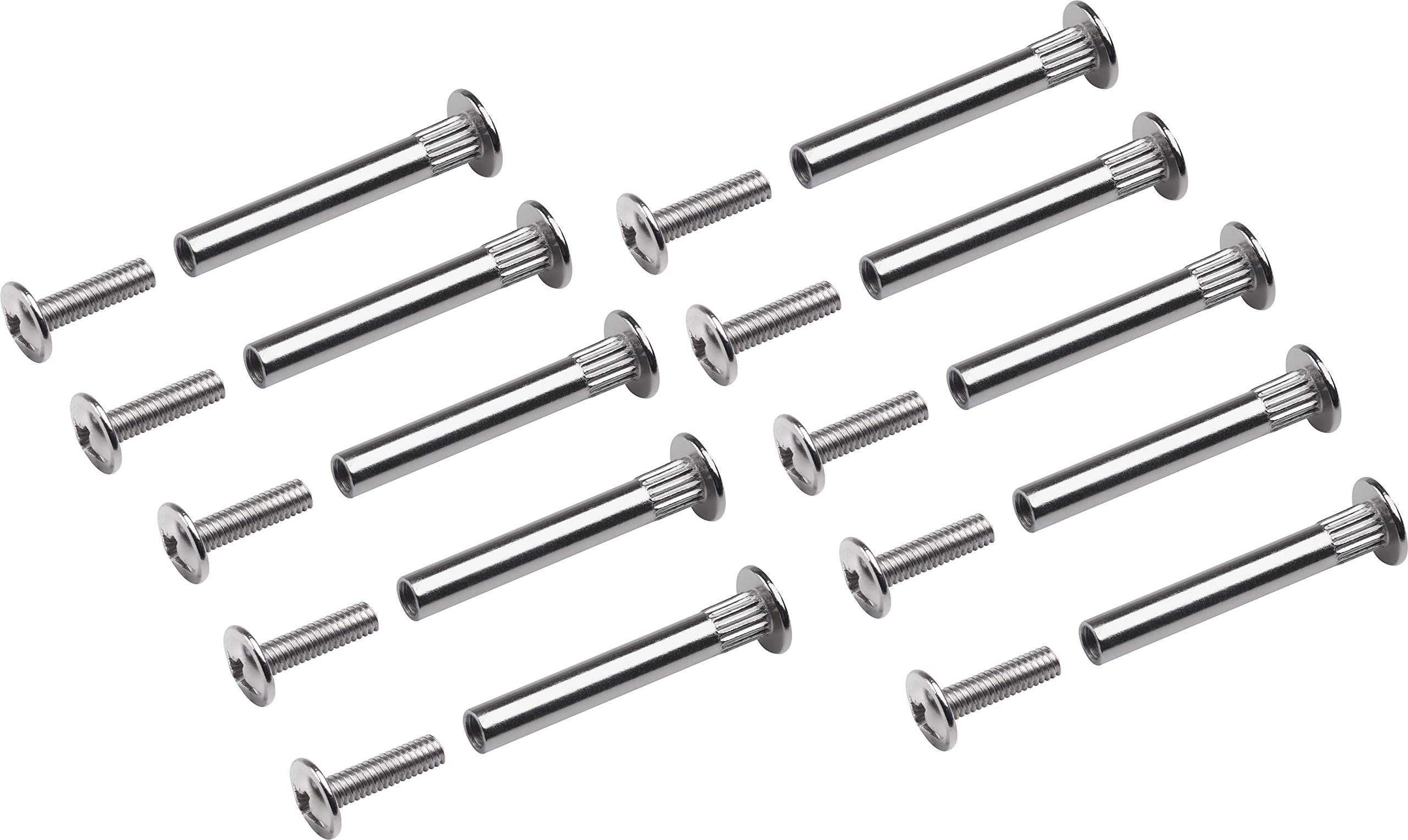 Metafranc connecting screws, M4 thread, galvanised, 10 pieces in a set, ideal for connecting furniture, furniture connector, cabinet connector, furniture screws., 361796