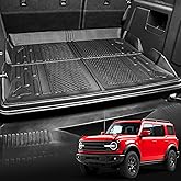 XWQZ Cargo Liner Compatible with Ford Bronco 4-Door,TPE Rear Cargo Mat Fit Bronco 2021-2025 Interior Trunk Accessories,All-We