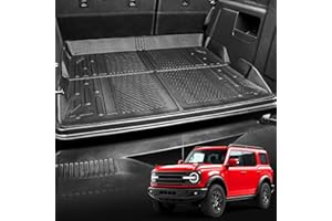 XWQZ Cargo Liner Compatible with Ford Bronco 4-Door,TPE Rear Cargo Mat Fit Bronco 2021-2025 Interior Trunk Accessories,All-We