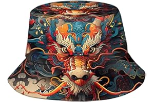 KRIRTEH Bucket Hat for Women Men, Fashion Print Outdoor Beach Hat Packable Sun Cap for Travel Hiking