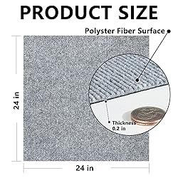 CUCOS Carpet Tiles 24" x 24" Peel and Stick, Self