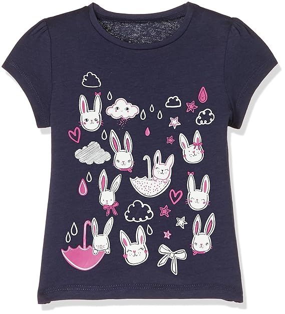 Baby Girls Animal Print Regular Fit T-Shirt