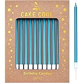 CAKE CODE Blue Long Thin Birthday Candles, Cake Candles, Birthday Parties, Wedding Decorations, Party Candles