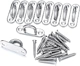 pzihao 10Pcs M5 Stainless Steel Pad Eye Plate with Screws 4 Holes 2.9mm view 3