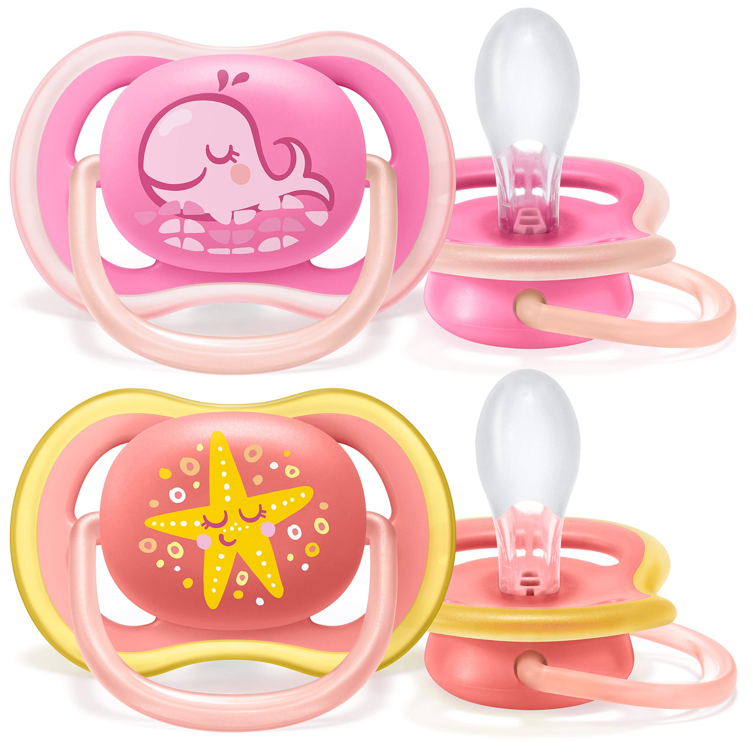 Philips Avent Ultra Air Pacifier SCF085/04 Lightweight Shield Designed to Provide Airflow with Large Holes to Keep Your Baby's Skin Dry