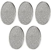Milisten DIY Jewelry Accessories 5Pcs Round Alloy Brooch Base Tray 1.29X0.86 Inch Pin Back Bezel for Handmade Crafting and Custom Jewelry Making