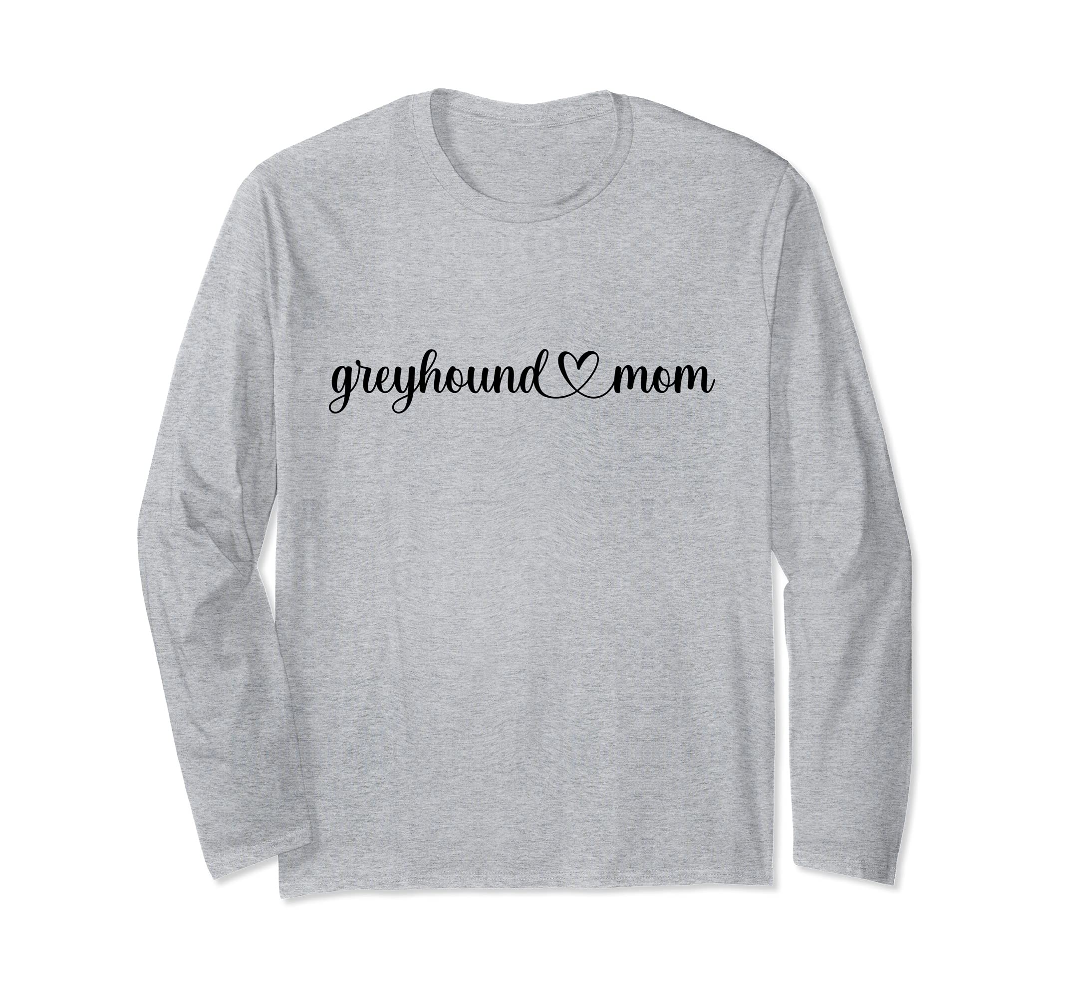 Dog Heart Love Greyhound Mom Long Sleeve T-Shirt