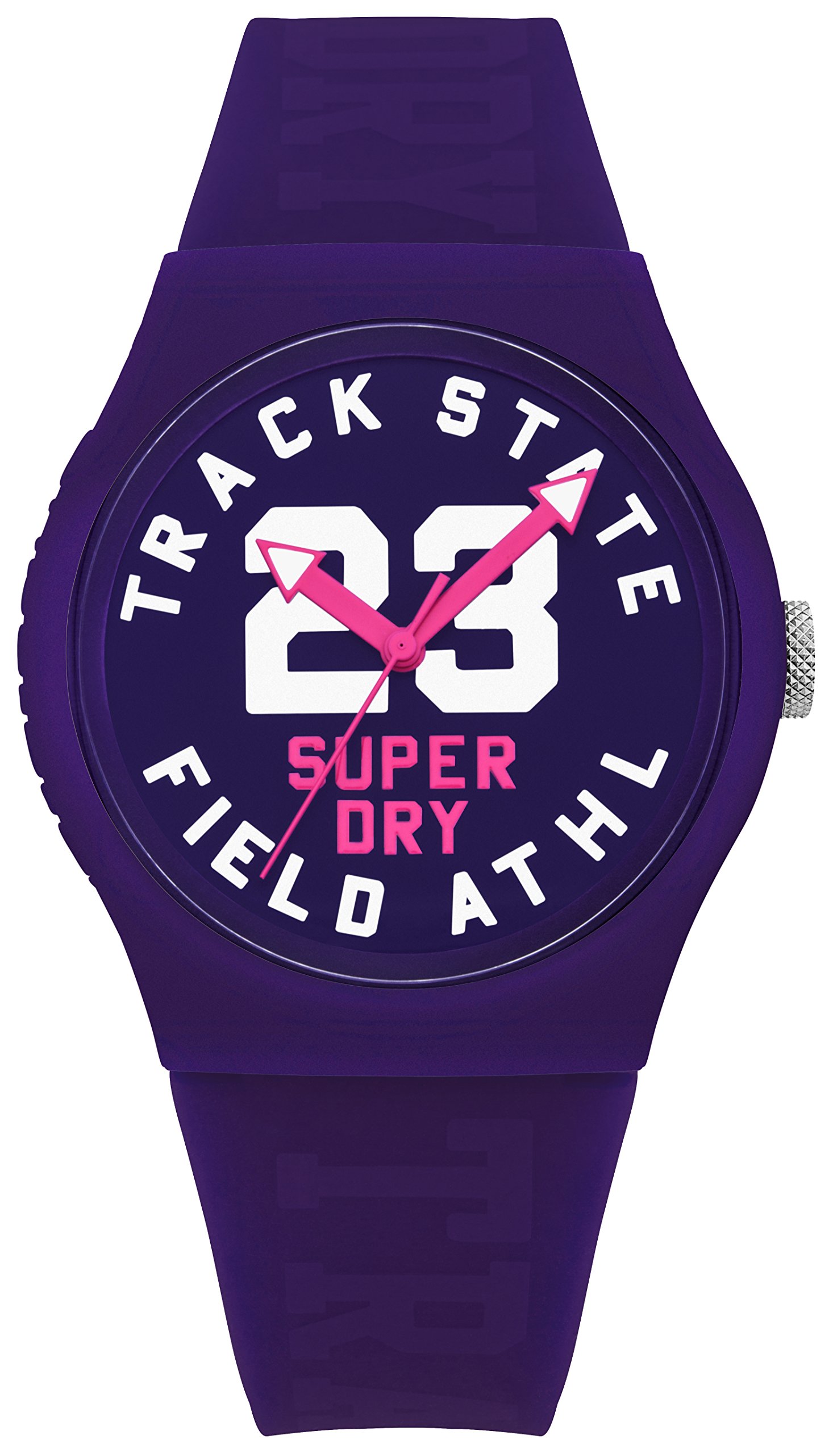 Superdry Women's Urban Quartz Watch with Silicone Strap, Purple, 18 (Model: SYL182VV)