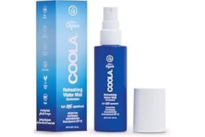 COOLA Organic Refreshing Water Mist Face Moisturizer With SPF 18, Dermatologist Tested Face Sunscreen With Plant-Derived BlueScreen Digital De-Stress Technology