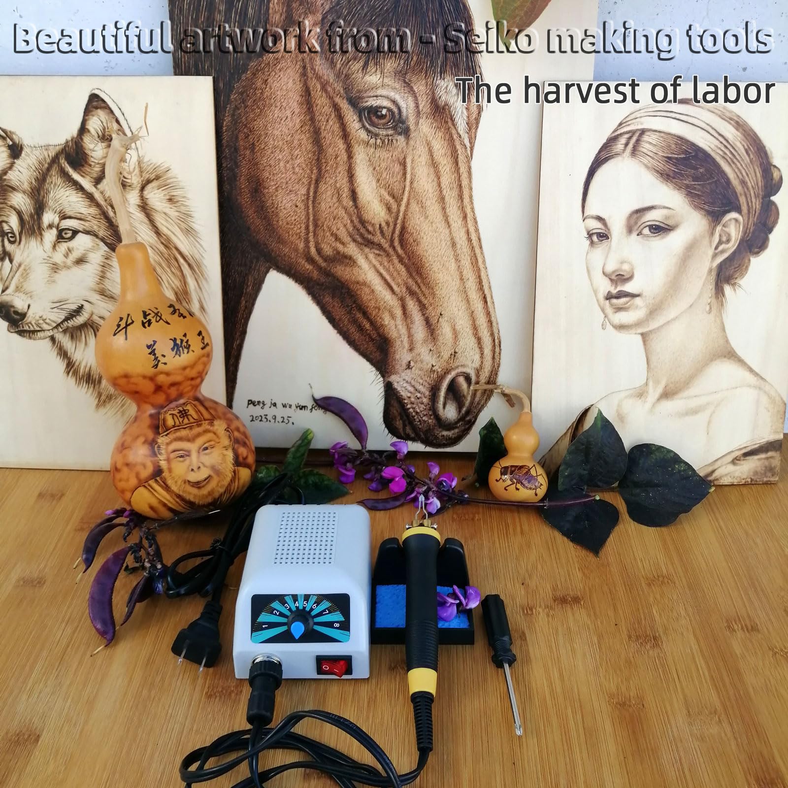 FIRElood LH20 Wood Burning Kit,Wood Burning Tool, Adjustable Temperature Wood Burner Kit,professional wood burning kit for Adults Beginners Craft,pyrography pen Comes With 30Pyrography Wire Tips