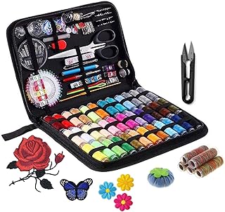 feixia Nähset mit, DIY Advanced Nähzubehör, tragbares Mini-Nähset für Anfänger, Reisende, Reparatur von Notfallkleidung, Stickerei, (206 Stück)
