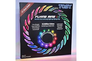 TOSY Flying Ring - 36 RGB Multicolor or 12 Monocolor LEDs, Super Bright, Lost Mode, Auto Light Up, Christmas Stocking Stuffer