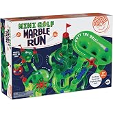 MindWare Marble Run Mini Golf - Building Toys for Kids Ages 4-8 - Unique Twist on Classic Marble Run for Kids Ages 4-8 - Marble Maze Includes 75 Track Pieces, 20 Marbles and Exciting New Components