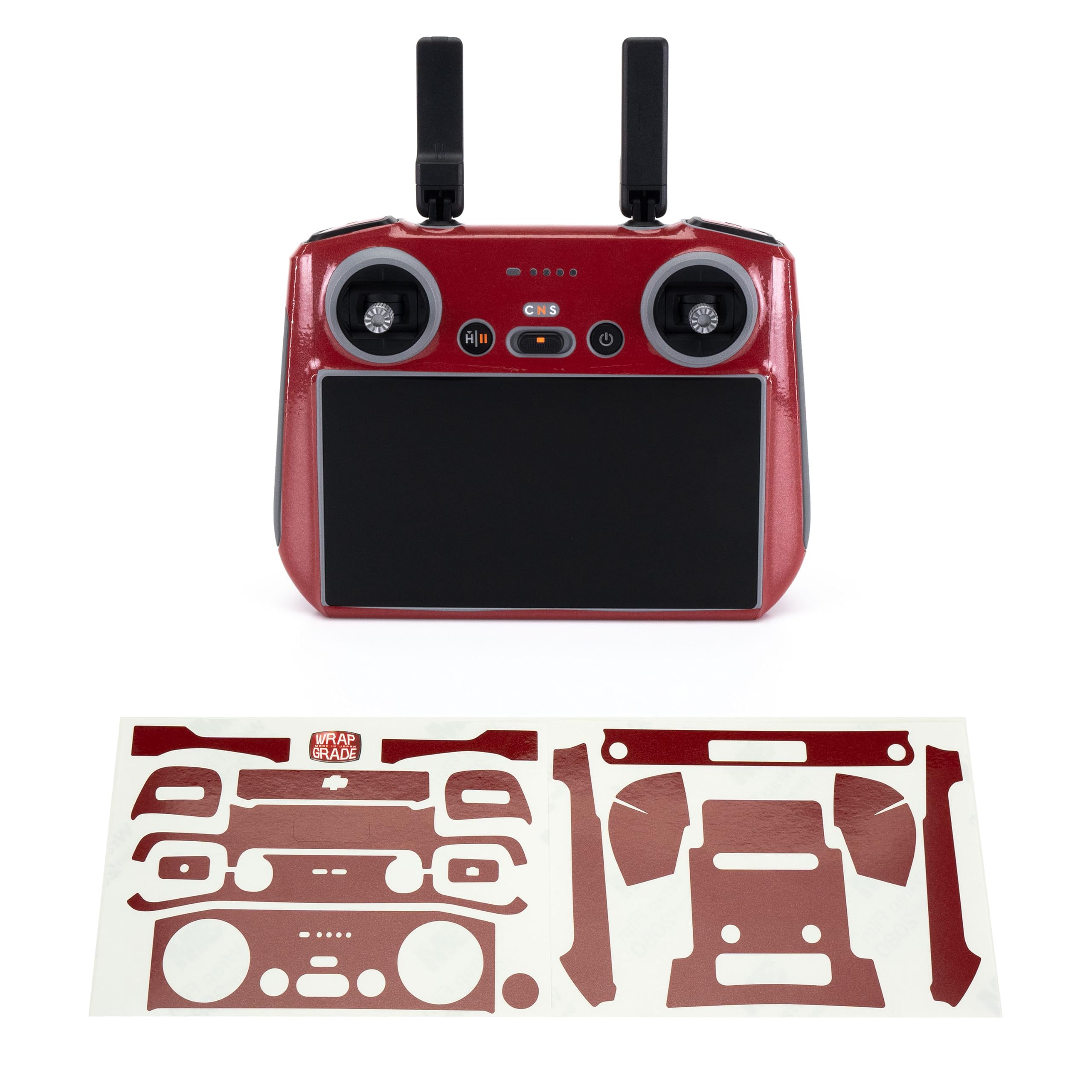 WRAPGRADE Skin Stickers Compatible with DJI RC 2 (JAPAN RED) — image 1