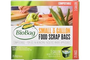 BioBag: Food Waste Certified Compostable, 3 Gallon, 25 ct (3 pack)