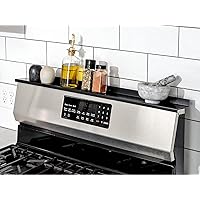 StoveShelf Magnetic Shelf for Kitchen Stove - Kitchen Storage Solution with Zero Installation - Black - 20" Length