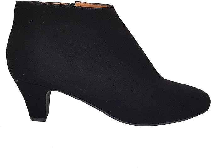 GENNIA ELIPE Leather Navy Blue Ankle Boots for Women Ladies with