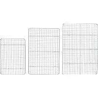Checkered Chef Cooling Rack Multi Pack - 3 Stainless Steel Cooling/Baking Racks - Oven and Dishwasher Safe - Pack of 3.