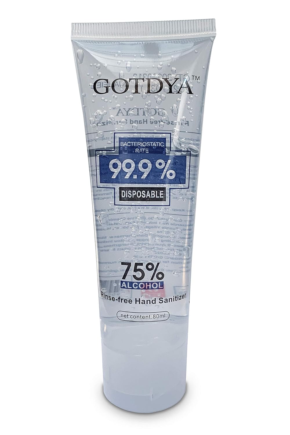 2 Pcs Hand Sanitiser Gel 80ml by GOTDYA 75 Alcohol Content Kills