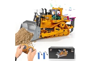 FUUY RC Construction Toys for Kids Ages 3 Year Old RC Bulldozer Toys for Boys Remote Control Construction Vehicles Tractor Toys for Kids 3-5 4 5 6 7 8 Year Old Birthday Gift