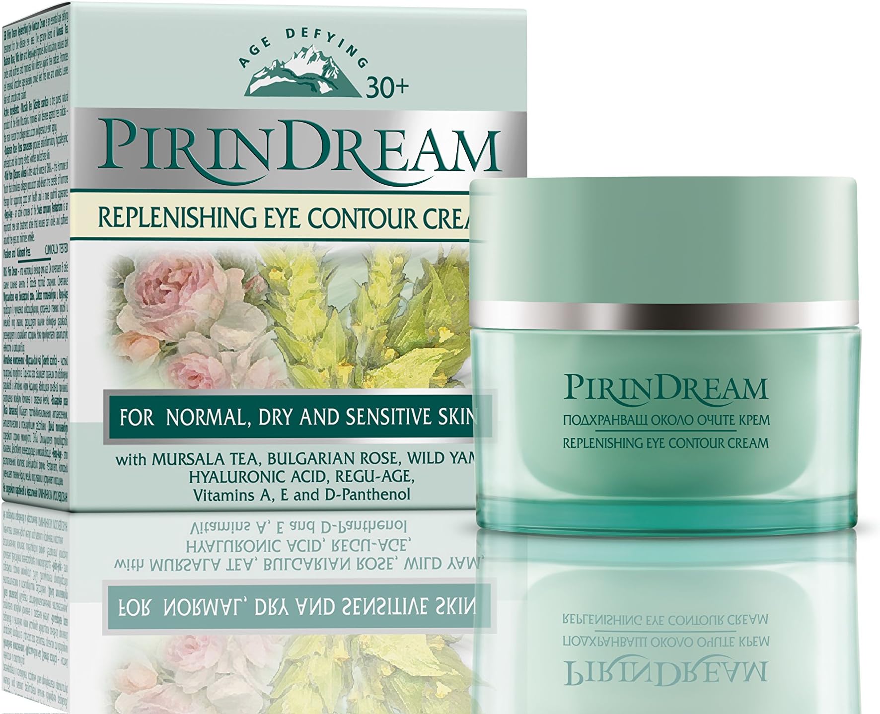 Replenishing Eye-Contour Cream - Against Dark Shadows, Wrinkles & Eye-Bags - With Wild Yam & Hyaluronic Acid - Not Tested on Animals - 25ml