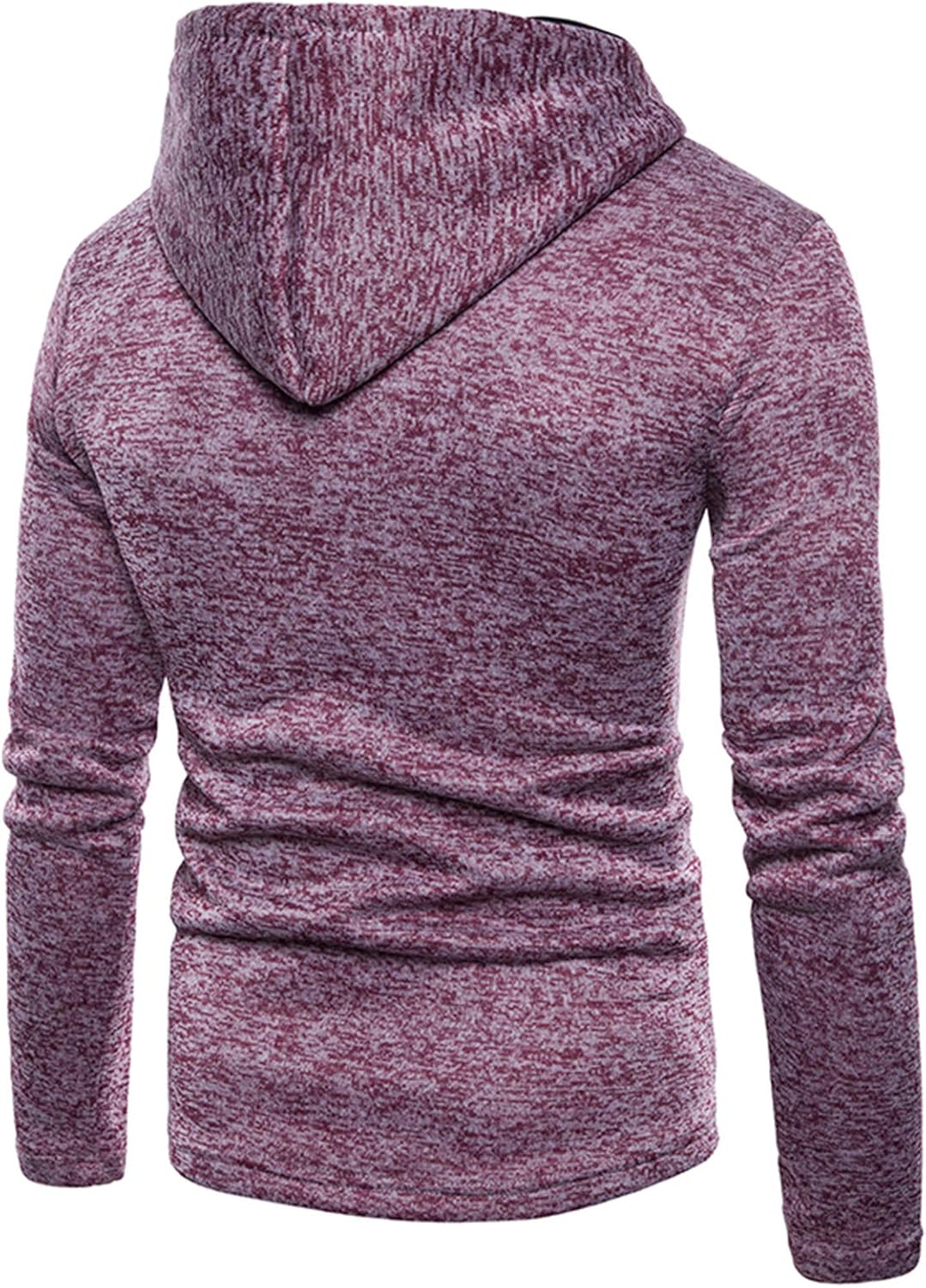 Mens Fashion Zip Hooded Sweatshirt - Casual Solid color Fashion Sports Hoodie Sweatshirt: Clothing