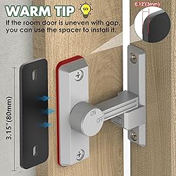 Mixizigoz Barn Door Lock Latch, 90/180 Degree Flip