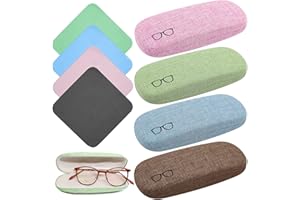 Glasses Case, 4 Pcs Hard Shell Eyeglasses Case, Glasses Protection Case for Eyeglasses, Sunglasses (4 Colors)